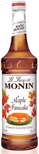 Monin - Maple Pancake Syrup, Sweet Maple Flavor, Great for Lattes, Iced Coffees, and Shakes, Gluten-Free, Vegan, Non-GMO, Glass Bottle (750 ml)
