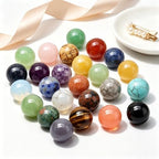 Crystal Sphere Ball Set, Gemstone Sphere Balls, Natural Gemstone Polished Sphere Collection, Assorted Crystal Stones, Natural Stone Spheres, 6-20mm(12mm-25)