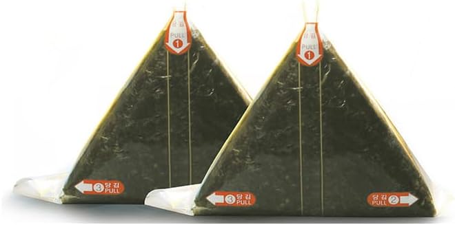 Myungga Seaweed Wrappers for Triangular Onigiri, Rice Ball and Sushi Kit (50 Sheets)