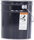Vestil PAIL-STL-RI Steel Open Head Pail with Handle, 5 gallon Capacity, Black, Pack of 1