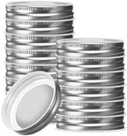 15pcs Mason Jar Lids, 70mm/2.76" Regular Mouth Plate Caps Leak Proof for Canning Jars Premium Tinplate Material Excellent Sealing (Silver Tone)