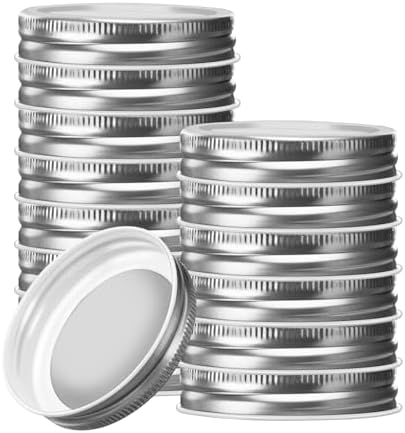 15pcs Mason Jar Lids, 70mm/2.76" Regular Mouth Plate Caps Leak Proof for Canning Jars Premium Tinplate Material Excellent Sealing (Silver Tone)