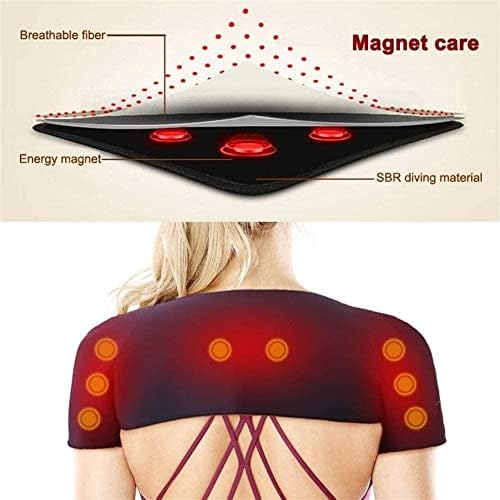 1piece Self-Heating Tourmaline Shoulder Magnetic Therapy Support Brace Belt for The Back Corrector Massager (XLarge)