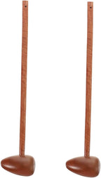 2pcs Wooden Massage Hammer for Full Body Relief Tapping Tool for Back Neck Shoulders Legs and Hips Reusable Health Care Massaging Hammer in Coffee Color Random Color