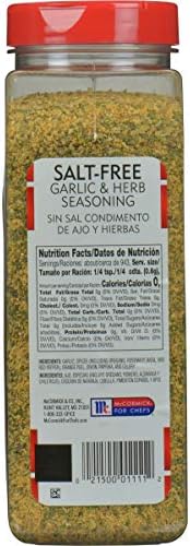 McCormick Perfect Pinch Garlic & Herb Seasoning, 19 oz - One 19 Ounce Container of Garlic Herb Seasoning to Add Zesty Flavor to Chicken, Pasta, Salads and More