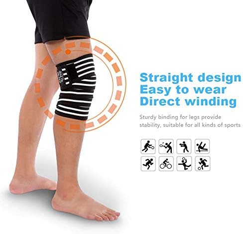 ZJchao Knee Compression Sleeve for Arthrosis and Knee Pain, Adjustable Fitness Knee Brace Support Patella Stabilizer for Sport Joint Meniscus Pain