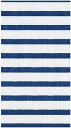 Caspari Guest Towel Bretagne Paper Guest Towel Napkins in Blue-15 Per Package, Guest Towel, Blue (11860G)