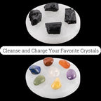 Selenite Charging Plate – 4" Round Selenite Crystal – Mined & Crafted in Morocco – Ideal for Cleansing Crystals & Healing Stones, Meditation, Reiki – Protection Crystals – Spiritual Gifts & Decor