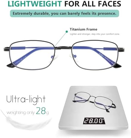 Eyekepper UV Protection Progressive Reading Glasses 3 Levels Multifocus Readers Men Women Bendable Memory Frame (Gold, +3.50)