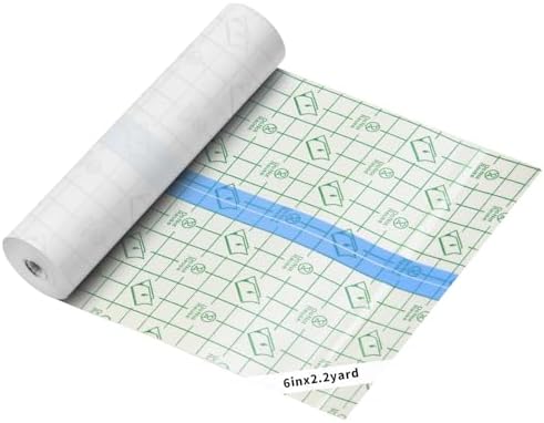 Tattoo Aftercare Bandage - 6 inches x 2.2 Yard - Clear Adhesive Roll - Easy to Apply and Remove, Tattoo Second Skin, Waterproof and Latex Free Tattoo Bandage