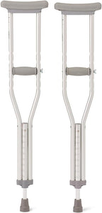 Medline Youth Aluminum Guardian Crutches for Kids, Adults & Seniors 4’6”–5’2”Tall, Walking Aid for Reliable Balance, Comfortably Holds Up to 300 lbs.