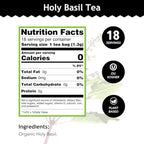 Buddha Teas - Holy Basil - Organic Herbal Tea - For Cognitive Balance & Overall Health - Ayurvedic Tulsi - With Antioxidants - Caffeine Free - 100% Kosher & Non-GMO - 18 Tea Bags (Pack of 1)