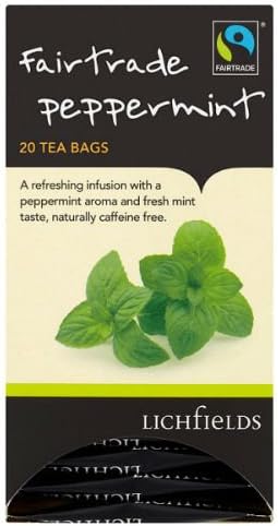 Fairtrade Peppermint Lichfields 20 Tea Bags 30G X Case Of 6