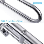 23.6 INCH Toilet Grab Bars for Bathroom Stainless Steel Flip Up Handicap Safety Grab Bar Rails for Elderly Seniors Bathtubs Showers Foldable Handle Grips Support for Walls Drop Down Screw-in Grab Bar