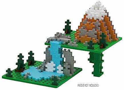 PLUS PLUS Baseplate Duo, Green - Base Accessory for Building and Displaying Creations, 4.5 X 4.5 inches, Construction Building Stem Toy for Kids