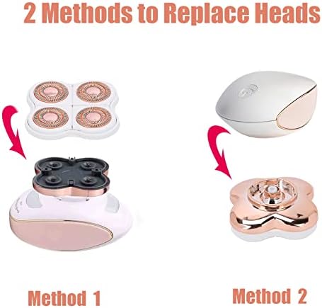 Flawliss Legs Shaver, Legs Hair Remover Replacement Heads for Finshing Toush Flawliss Replacement Heads with 1 Cleaning Brush