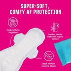 Flo - Extra Long Maternity Pads (30 Pack) - Super Soft + Breathable - 4 Wings - Heavy Flow - Organic Bamboo Period Pads for Women - Postpartum Essentials - Plant Based - Vegan & Cruelty Free