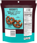 HERSHEY'S Milk and Dark Chocolate Covered Dipped Pretzels Bags, 8.5 oz (6 Count)