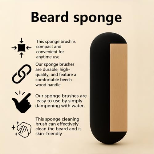 Beard Sponge for Sink – Fast & Easy Beard Hair Catcher & Cleaner | Reusable Beard Scrubber for Trimmings | Compact Grooming Tool for Men’s Shaving – No More Messy Counters & Sinks