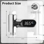 Shower Thermometer,Led Digital Display 360°Rotating Screen Baby Bath Water Power Support Fahrenheit Celsius Home Bathroom Kitchen Water Thermometer for Shower Bath Handheld Sprinkler Head