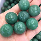 Natural Healing Crystal Balls Rock Stone Sphere 2.36" Chakra Crystal Ball with Wood Stand for Decorative Ball, Witchcraft Divination, Mineral Specimens,Aventurine