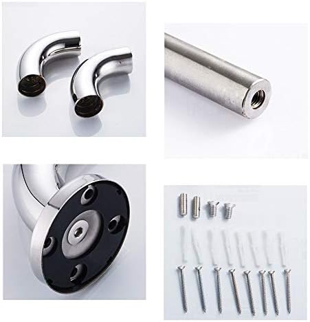 Shower Handle,Shower Grab Bar,Grab Bars Handle Safety Support Hand Rails, 22-Inch Bathroom Grab Bars, 304 Stainless Steel Polished Chrome Safety Handrail with Nylon Anti-Slip Handle