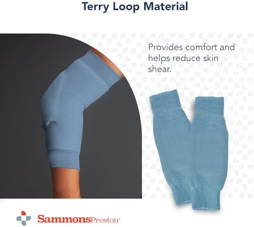 Rolyan Premium Heel/Elbow Protector, Medium, Blue, Foam Padded Sleeve for Skin Protection and Shock Absorption from Impacts, Durable Cushioned Sleeve for Athletic Use in Diffusing Pressure
