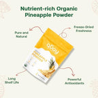 Quay Naturals Organic Pineapple Powder, 8oz, USDA Organic, Freeze-Dried Pineapple Fruit Powder, No Additives, Gluten-Free