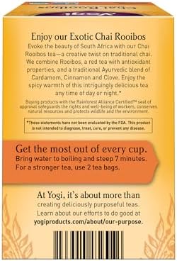 Yogi Tea, Chai Rooibos, 16 Count, Packaging May Vary