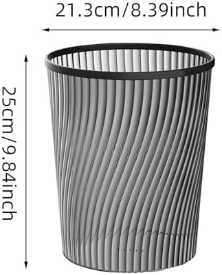 Dorm Trash Can, 2 Gallon Durable Easy to Clean Round Plastic Wastebasket,Trash Bin Garbage Bin,Slim Profile Garbage Cans for Office,Compact Spaces,Bathroom,Bedroom,Dorms,Kitchen