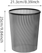 Dorm Trash Can, 2 Gallon Durable Easy to Clean Round Plastic Wastebasket,Trash Bin Garbage Bin,Slim Profile Garbage Cans for Office,Compact Spaces,Bathroom,Bedroom,Dorms,Kitchen