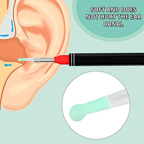 20 Pieces Ear Spoon Tips Cleaner Replacement Set for 3.5 mm Otoscope Plastic Reusable Ear Cleaner Tips for Teens Adults Family Health Care