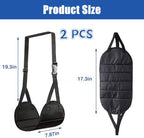 2Pcs Wheelchair Footrest Adjustable Hanging Foot Sling for Pedal Replacement Easy to Adjust Strap Disabled,Injured Patients Leg Accessories(Black)