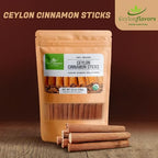 Ceylon Flavors organic Ceylon cinnamon sticks 3.5 oz (3 ") True Cinnamon, Premium Grade, Harvested & Packed from a USDA Certified Organic Farm in Sri Lanka (not cassia cinnamon)