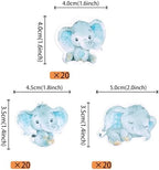 60 PCS Edible Blue Elephant Cupcake Toppers It's a Boy Baby Shower Cupcake Picks Edible Elephant Cake Decorations for Elephant Theme Baby Shower Kids Boys Birthday Party Food Decorations Supplies