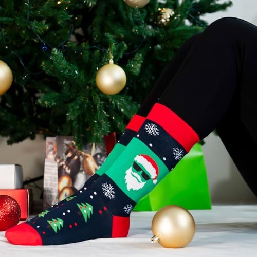 IRISGOD Funny Christmas Socks for Men & Women - Novelty Xmas Gifts - Cool Stocking Stuffers