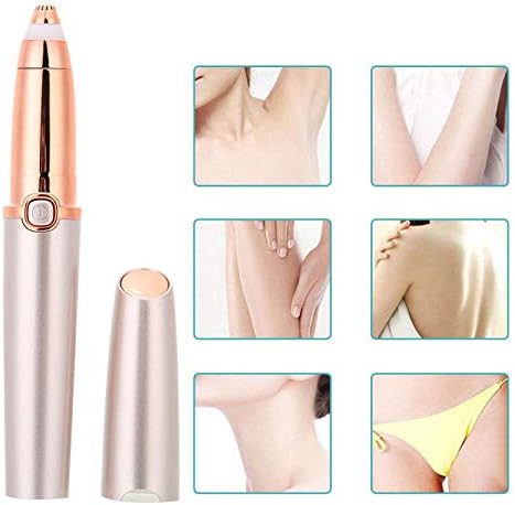 Eyebrow Trimmer Lipstick Shaped Electric Eyebrow Lipstick Shaped Electric Women'S Shaver Rose Gold Eyebrow Trimmer