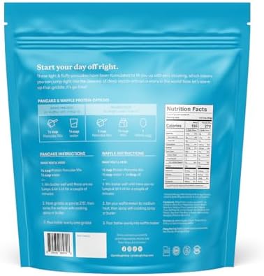 ProDough Shop Buttermilk Pancake and Waffle Mix - Gluten Free, Low Carb, High Protein Pancake Mix - Healthy Pancakes and Waffles for Breakfast or Snack