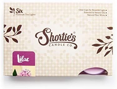 Pure Lilac Premium Tealight Candles - Highly Scented with Essential & Natural Oils - 6 Purple Tea Lights - Beautiful Candlelight - Made in the USA - Flower & Floral Collection