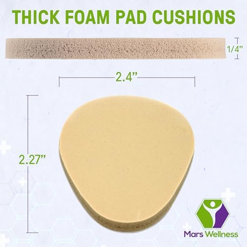 Metatarsal Firm Tan Foam Foot Pad - 1/4" Thick Foam Pad Cushions - 6 Pairs (12 Pieces)