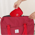 Portable Empty First Aid Bag, Mini Travel Medicine Pouch Double Zippers Handy Pills Pocket for Travel Home, Red