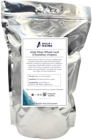 Chondrus Crispus (Purple Irish Moss) – Wild Harvested Maine Sea Moss, Sun-Dried Whole Leaf Seaweed, Gulf of Maine