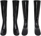 Men Faux Leather Wet Look Short Socks Shiny Metallic Zipper Vinyl Stretchy Party Clubwear