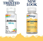 SOLARAY L-Methionine Supplement, 500 mg | 30 Count