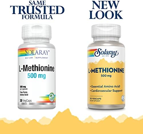 SOLARAY L-Methionine Supplement, 500 mg | 30 Count