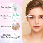 2Pcs Eyebrow Trimmer Scissors, Men Women Eyebrow Clippers, Comb Head Detachable, Safe Eyebrow Trimming Tool, Beard Trimmer, Easy to Operate for Beginners, Makeup Artist Recommended Eyebrow Scissors