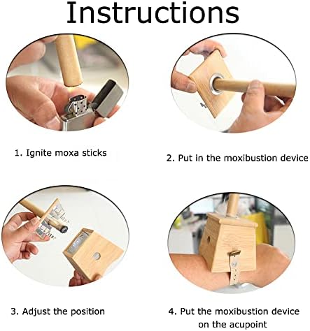 Moxa Sticks Natural Mugwort Rolls Pure Handmade 3-Years Purity Wormwood for Moxibustion （10 per Box）
