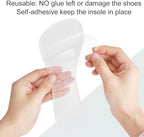2 Pairs High Heel Inserts Women, Self-Adhesive Gel Sandal Inserts Insoles, New Anti Slip Design Comfort Insert, 3/4 Length Dress Shoe Inserts Pain Relief, Shock & Sweat Absorption, 2 Clear S