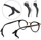 Benvo 12 Pairs Eyeglasses Retainers Silicone Glasses Temple Holders Anti-slip Protectors Comfort Eyewear Spectacle Stay Put Glasses Stoppers for Sport, Study(4 Variety Designs in Black, Clear, Brown)