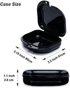 BOOMIBOO Retainer Case with Vent Holes, 4 Pcs Denture Cases, Durable & Similar Mouth Guard Case for Black, White, Yellow and Blue - Tight Snap Lock, Easy to Use